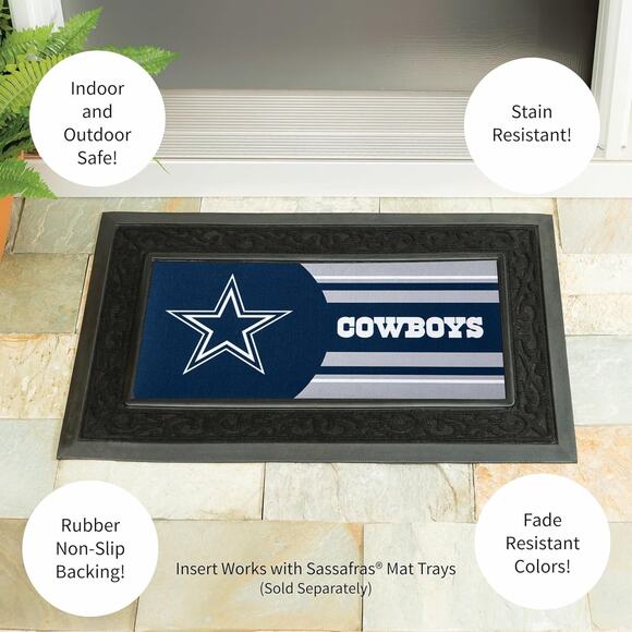 Team Sports America NFL DALLAS COWBOYS Sassafras Switch Door Mat Insert, 22 x 10 - Picture 5 of 5